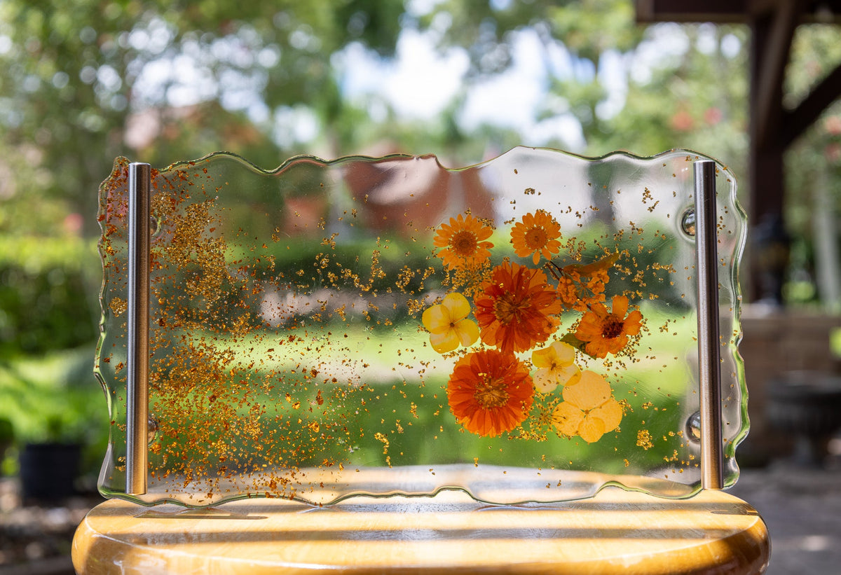 Handcrafted Floral Resin Trays