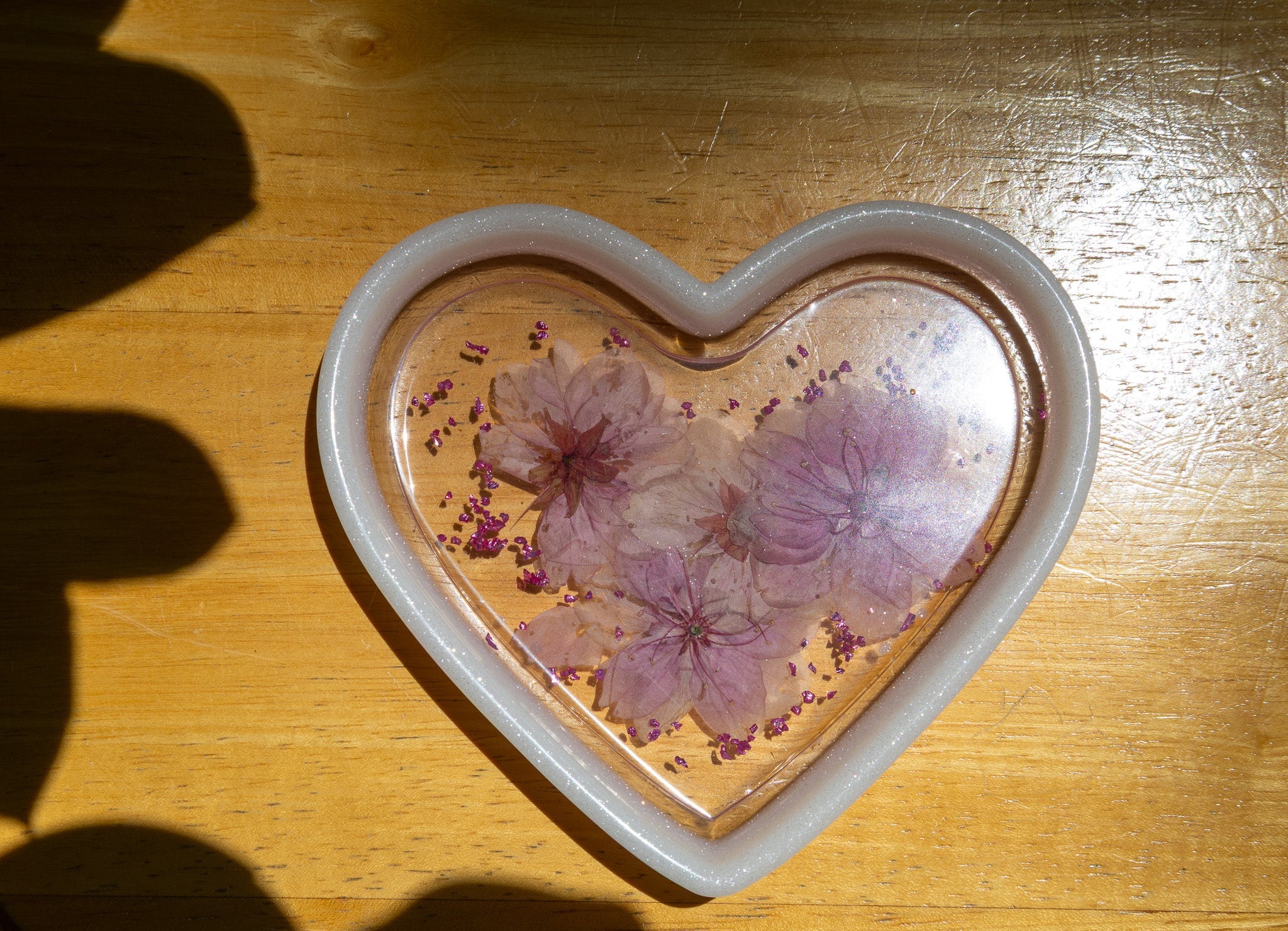 Resin Heart Trinket/Jewelry Holders