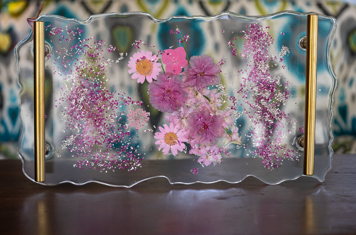Floral Resin Tray