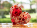 Resin Tea Light Holder (Red)