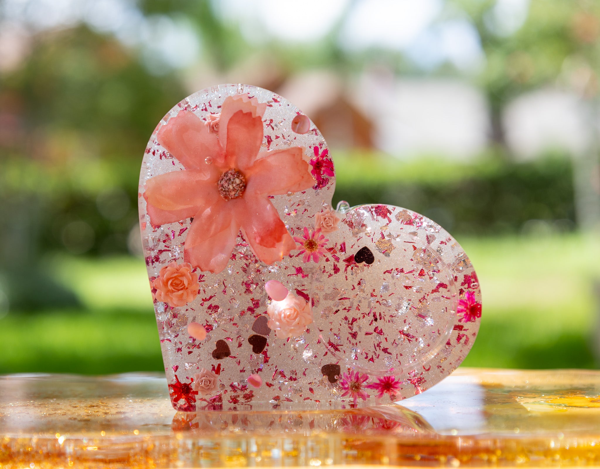 Resin Tea Light Holder (Pink)