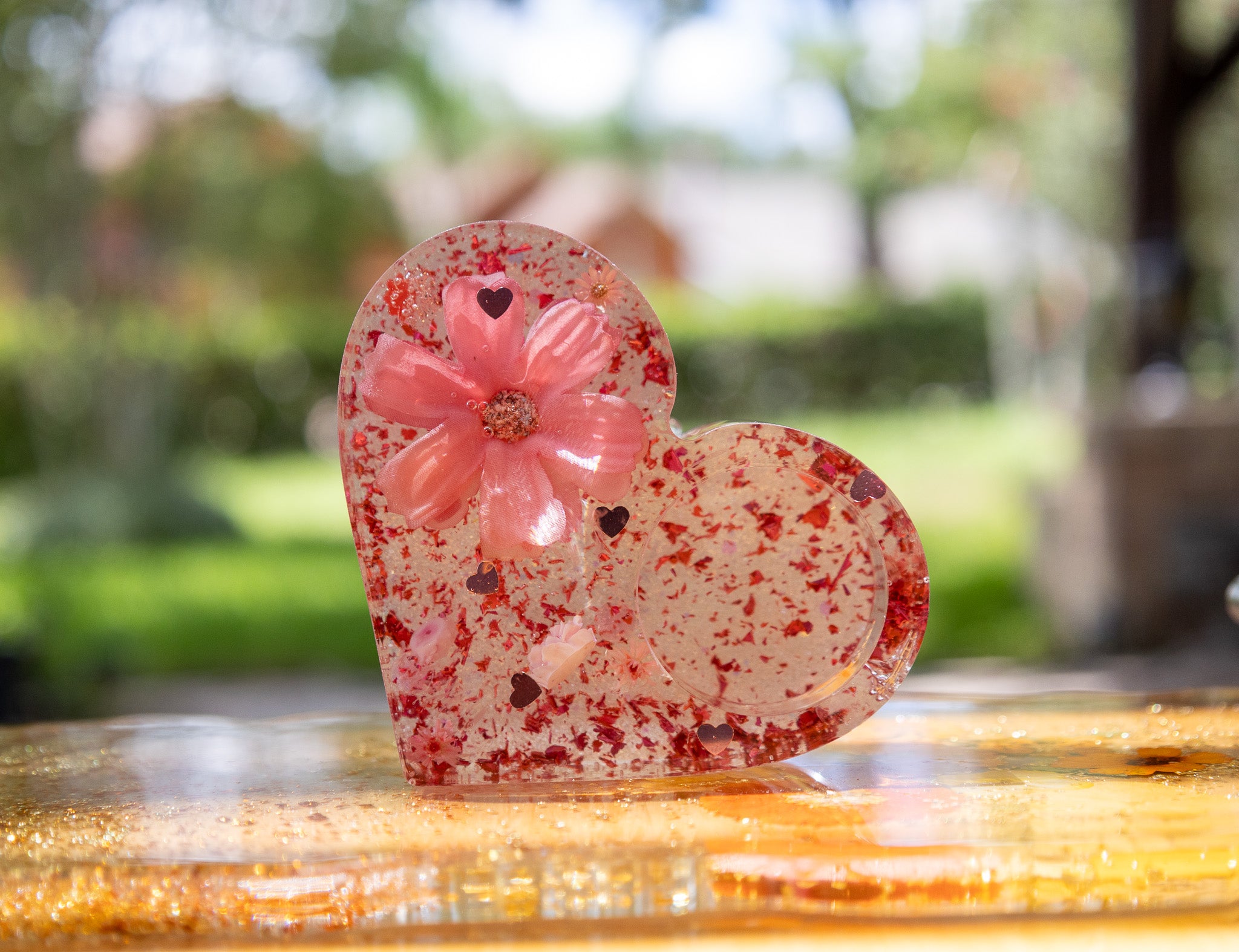 Resin Tea Light Holder (Pink)