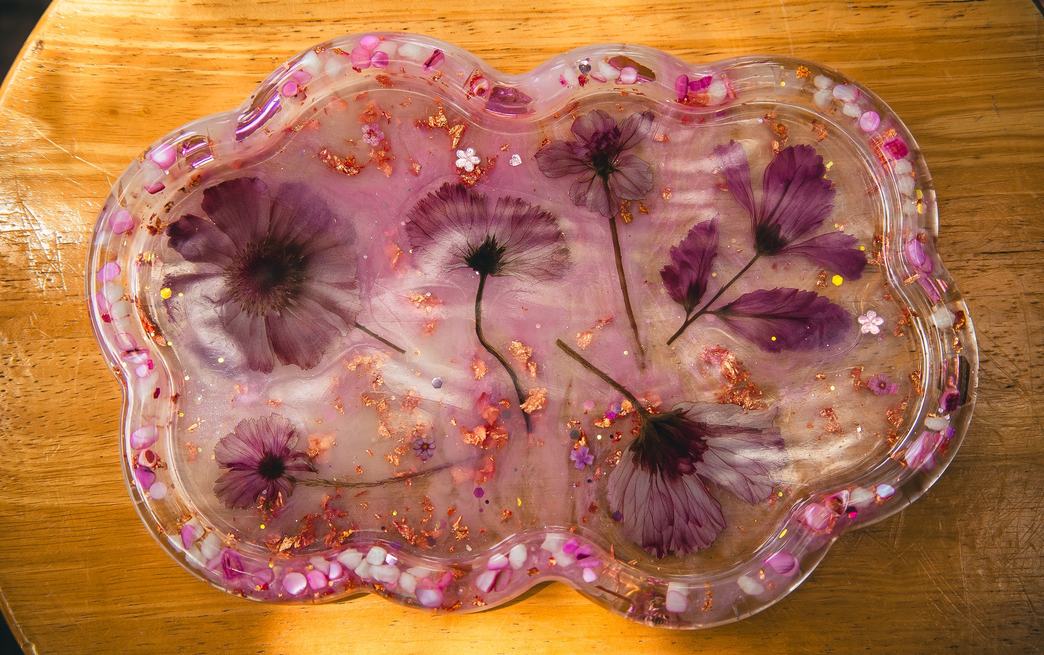 Floral Resin Tray