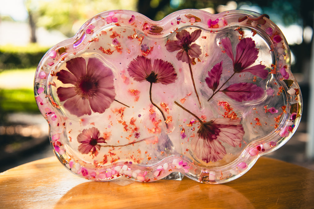 Floral Resin Tray