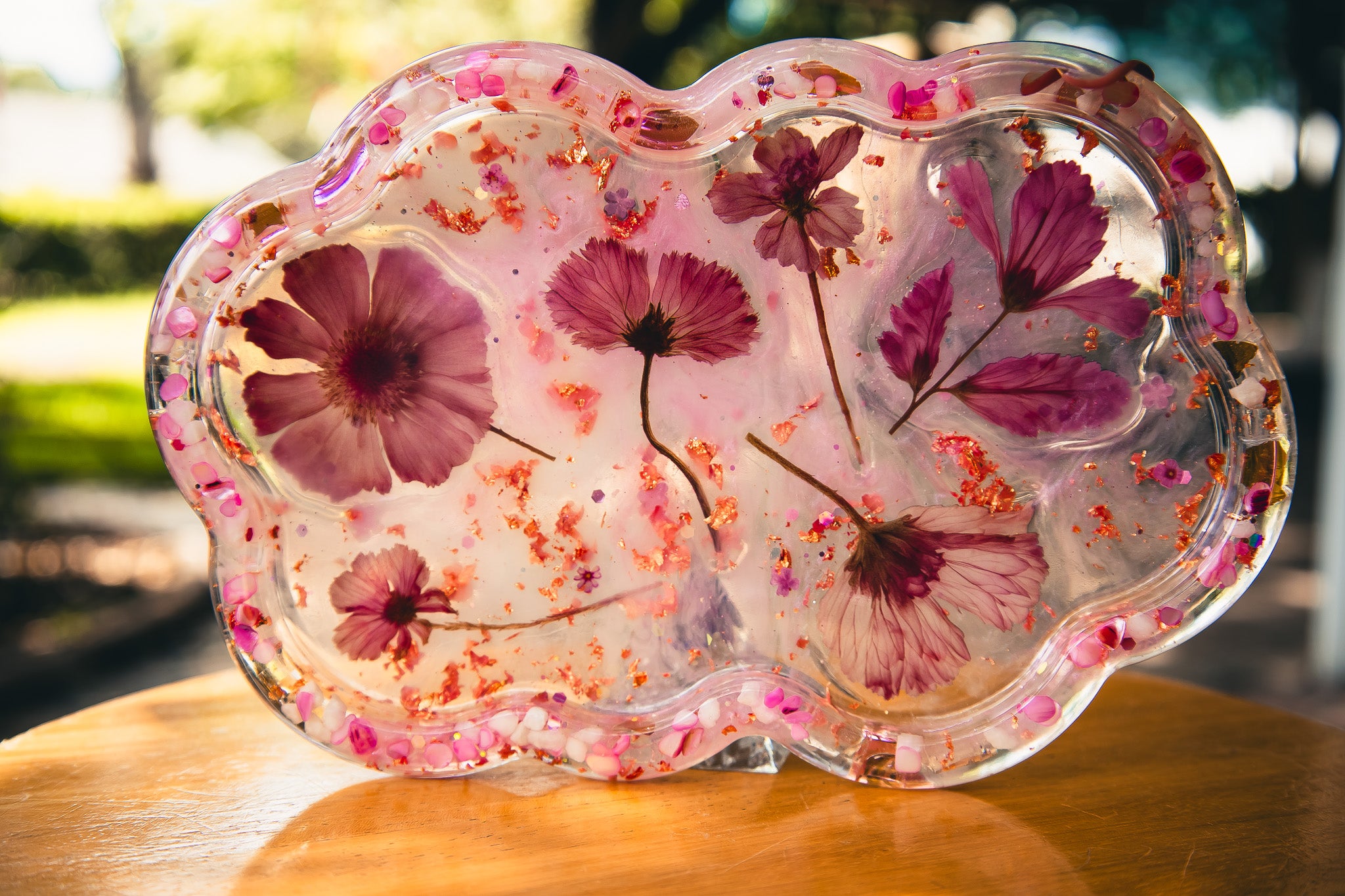 Floral Resin Tray