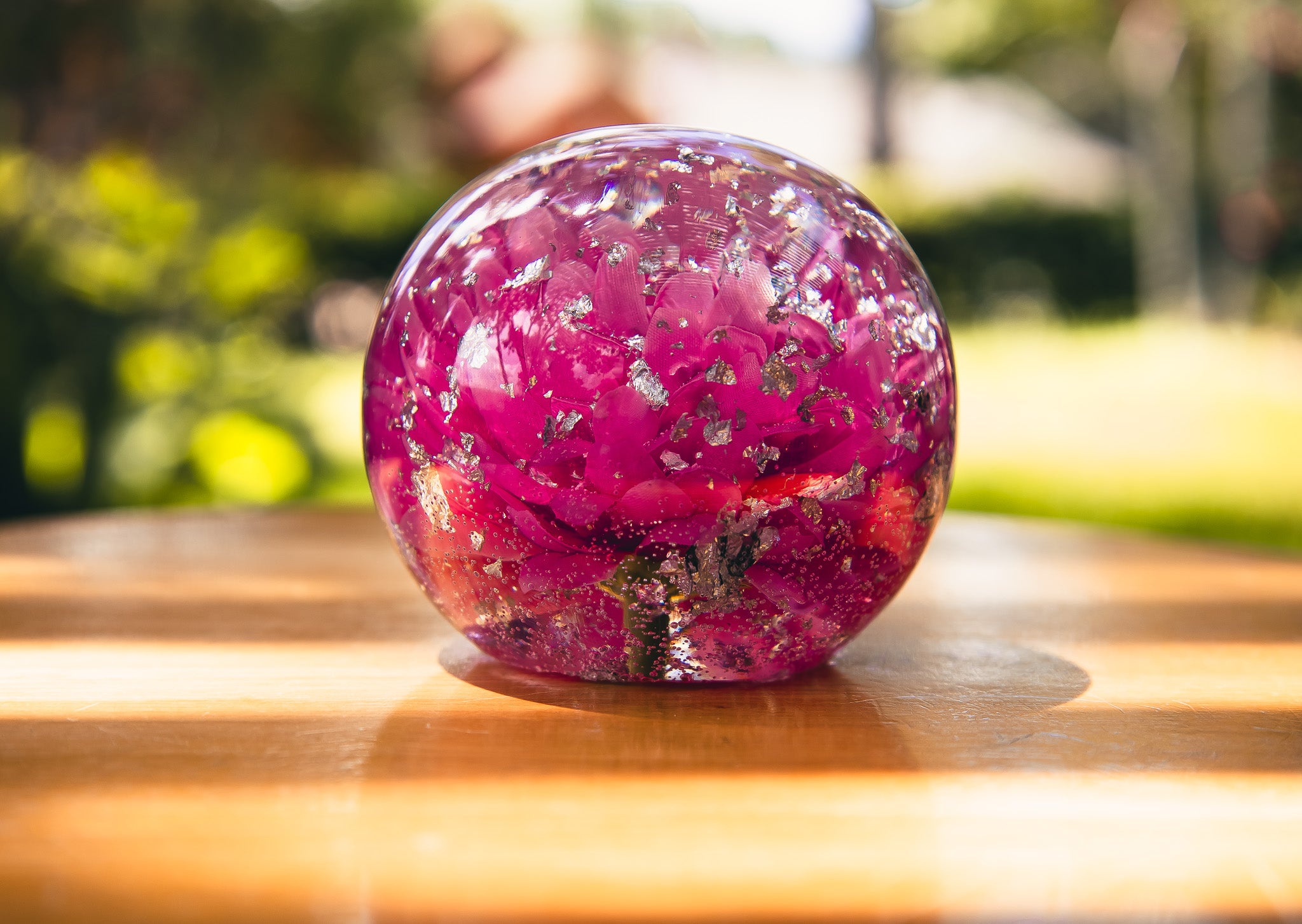 Floral Resin Paperweight