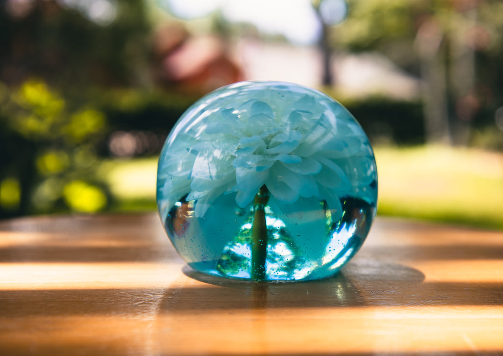 Floral Resin Paperweight